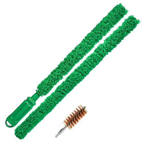 Flokowane włókno (syntetyczne) do czyszczenia strzelby z wygodnym uchwytem. 12/16Ga lub 20Ga. Opakowanie 2 szt., długość robocza 930 mm.