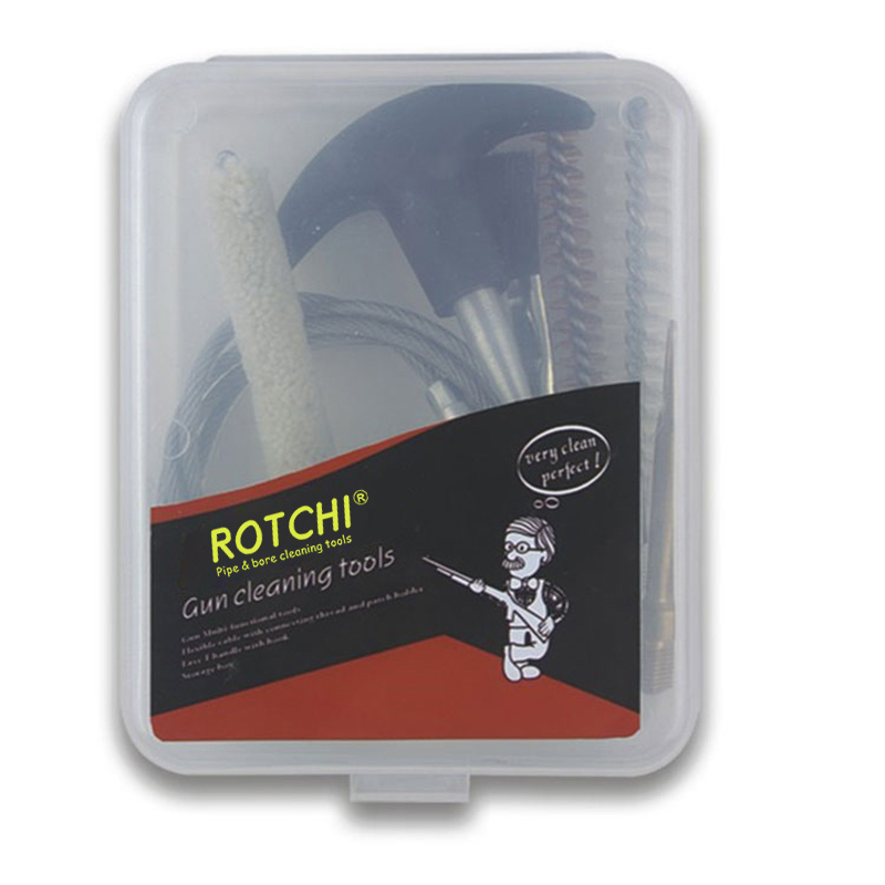 Poręczny zestaw do czyszczenia broni w pudełku